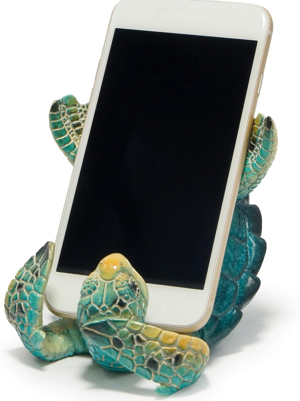 Decorative Green Sea Turtle Phone Stand for Reptile Lovers